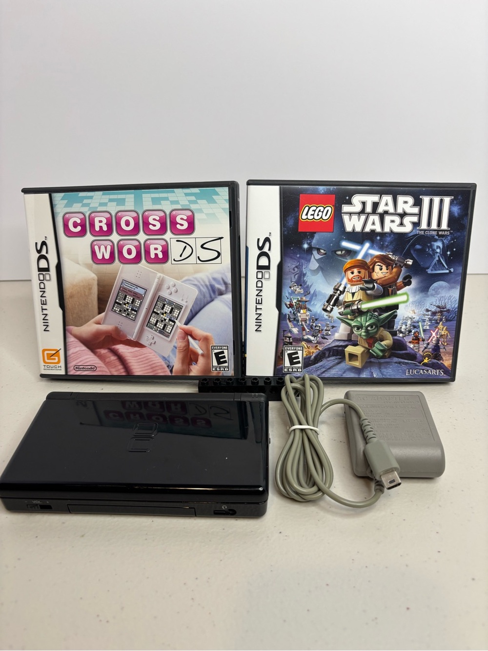 Nintendo DS Lite Bundle - Complete Handheld Console with Charger and Two Games
